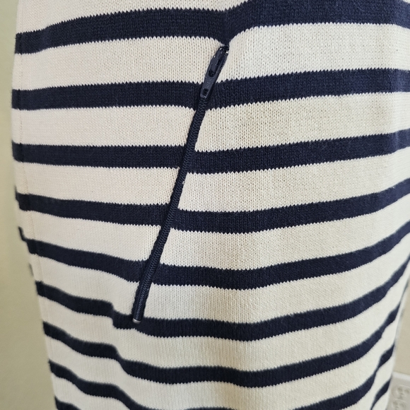 Current/Elliott Elsie Stripped Sweater Dress Navy & Ivory! Size 1. - Picture 8 of 12